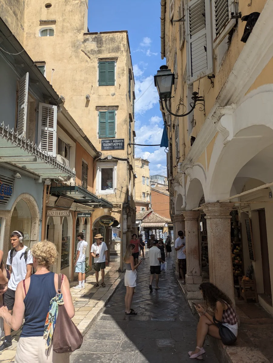 Narrow street in old town