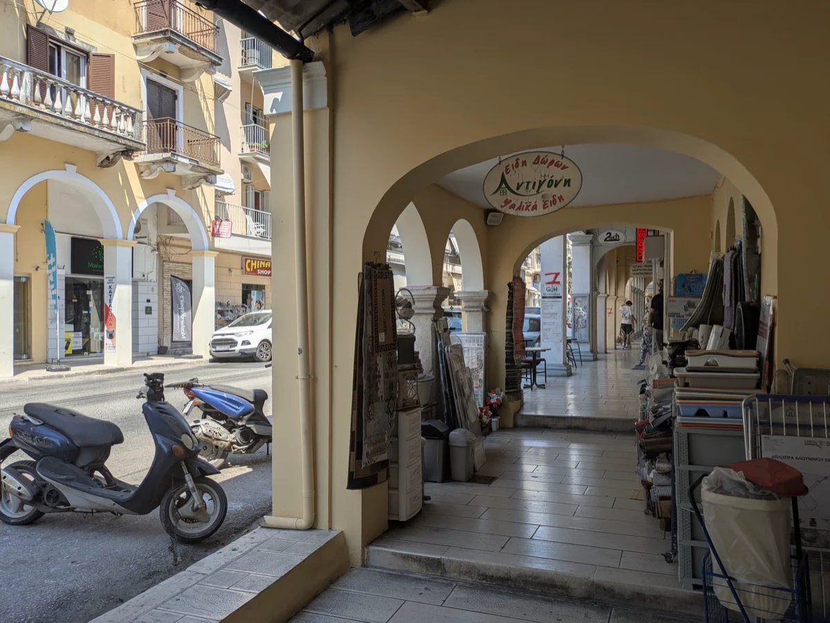 Walking toward Corfu old town