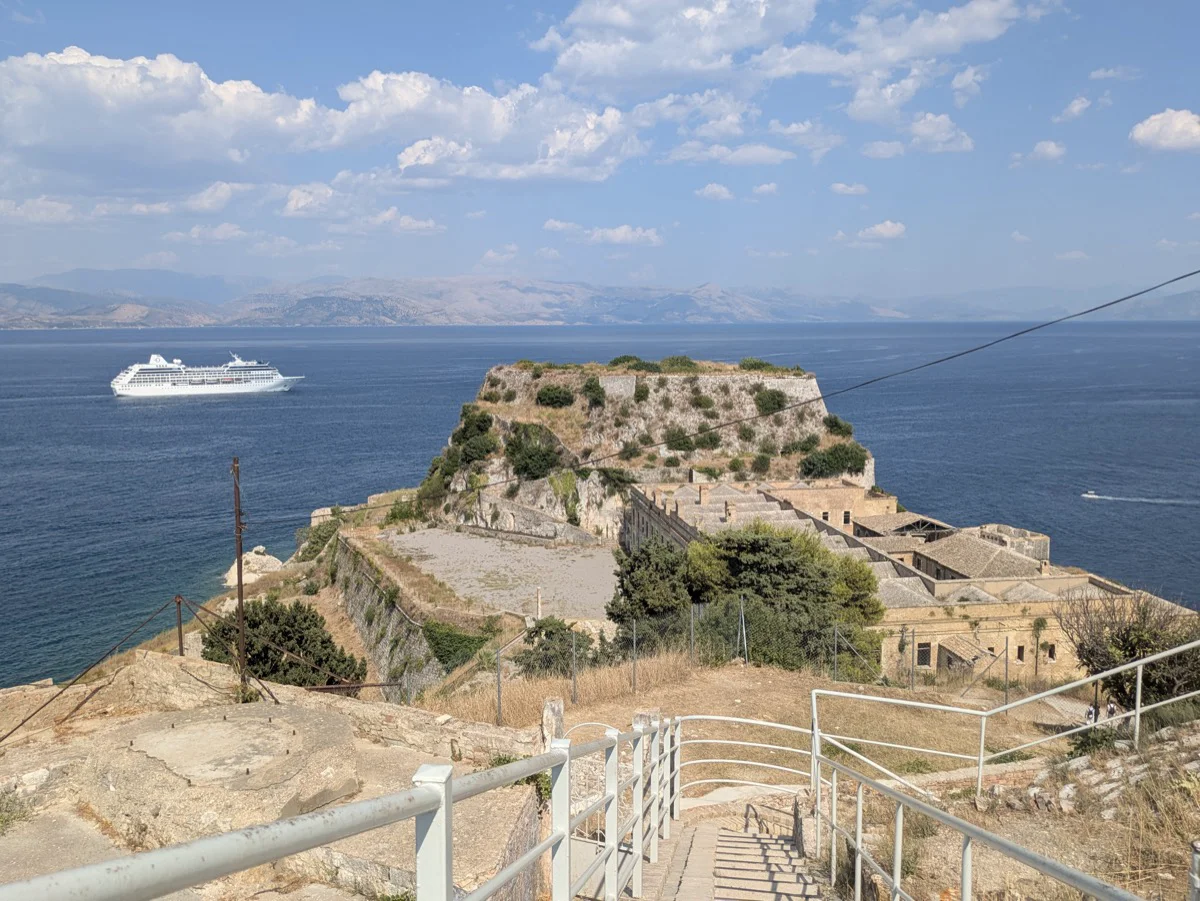 Climbed up some stairs