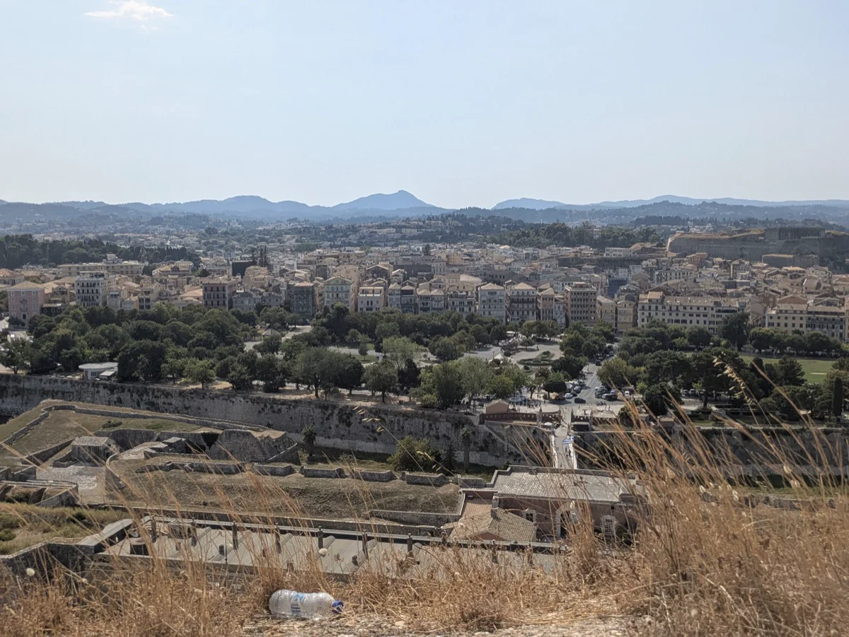 Looking at Corfu town