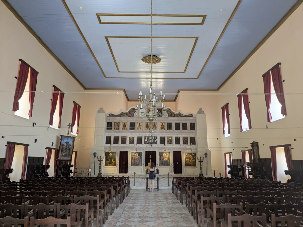 Inside the church